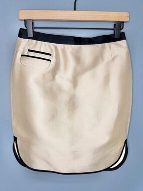 J. Crew Silk/Wool Blend Tuxedo Pencil Skirt Workwear Minimalist | Size 2P